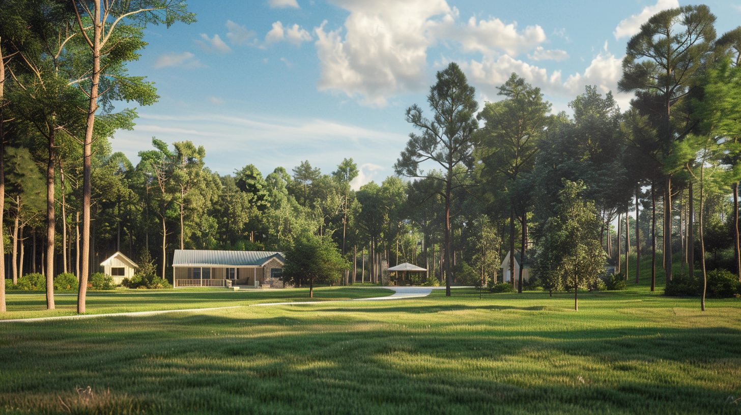 Country property in Crestview Florida with home and extra structure